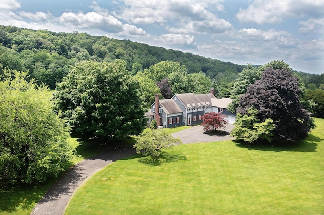 873 N Salem Rd, Ridgefield, CT 06877 - view from above of property with a forest