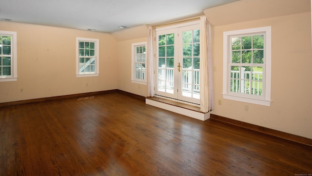 873 N Salem Rd, Ridgefield, CT 06877 - spare room featuring dark wood-style floors and lofted ceiling