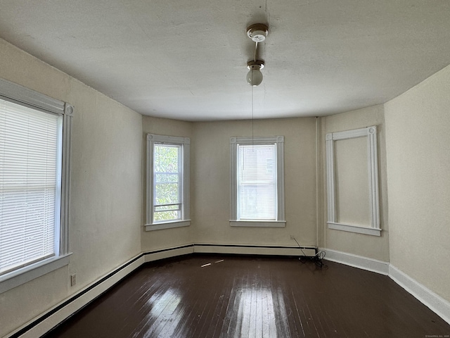240 Washington St, New Britain, CT 06051 - empty room featuring dark wood-style flooring and baseboard heating