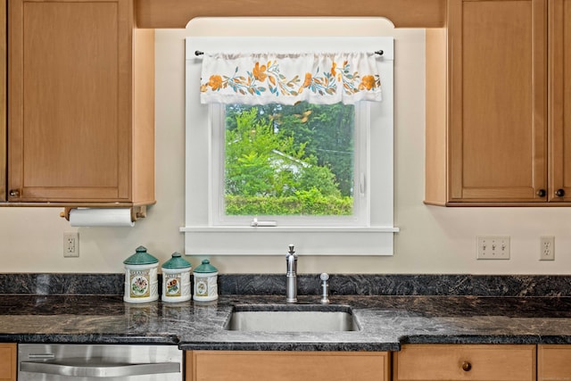 18 Cards Mill Rd, Columbia, CT 06237 - kitchen featuring stainless steel dishwasher and dark stone countertops
