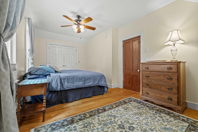 18 Cards Mill Rd, Columbia, CT 06237 - bedroom featuring wood finished floors, ceiling fan, and a closet