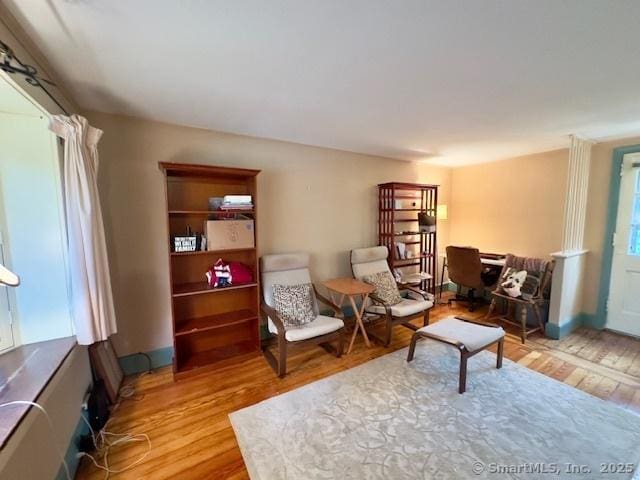 118 Sims St, Bridgeport, CT 06604 - sitting room with wood finished floors