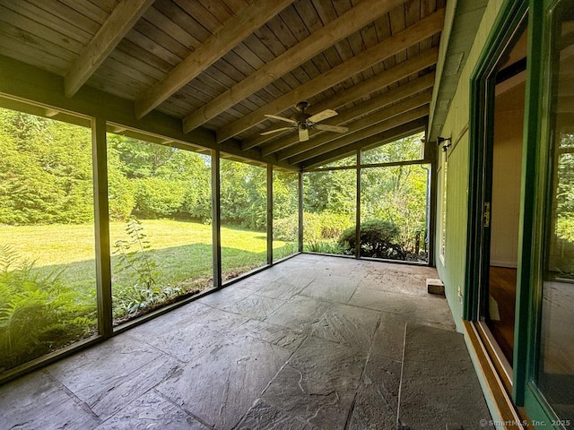 9 Meadow Brook Rd, Brookfield, CT 06804 - unfurnished sunroom with a ceiling fan