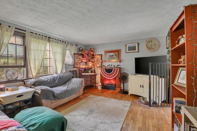 25 Ridgewood Rd, Willington, CT 06279 - living area featuring hardwood / wood-style flooring and a textured ceiling