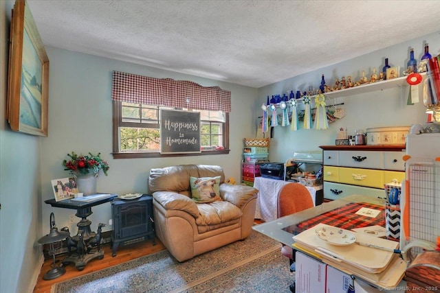 25 Ridgewood Rd, Willington, CT 06279 - office area with wood finished floors and a textured ceiling