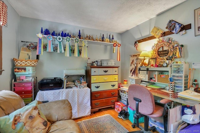 25 Ridgewood Rd, Willington, CT 06279 - office featuring wood finished floors and a textured ceiling