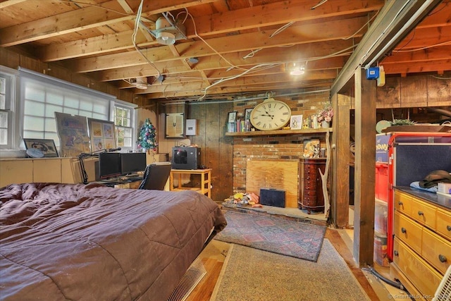 25 Ridgewood Rd, Willington, CT 06279 - bedroom featuring wood finished floors and wooden walls