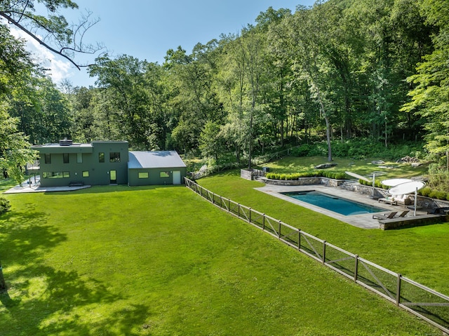 9 Overlook Dr, Salisbury, CT 06039 - fenced yard featuring a wooded view