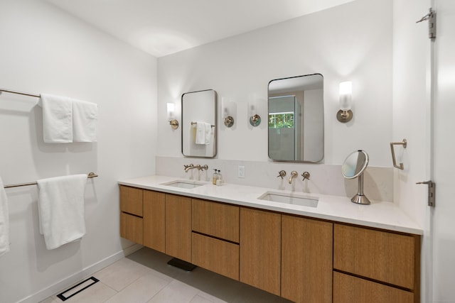 9 Overlook Dr, Salisbury, CT 06039 - full bath featuring double vanity and tile patterned floors