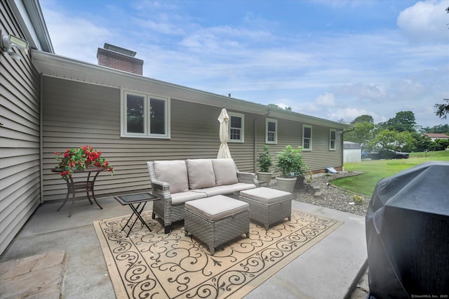 266 Ballfall Rd, Middletown, CT 06457 - view of patio / terrace featuring an outdoor hangout area and area for grilling
