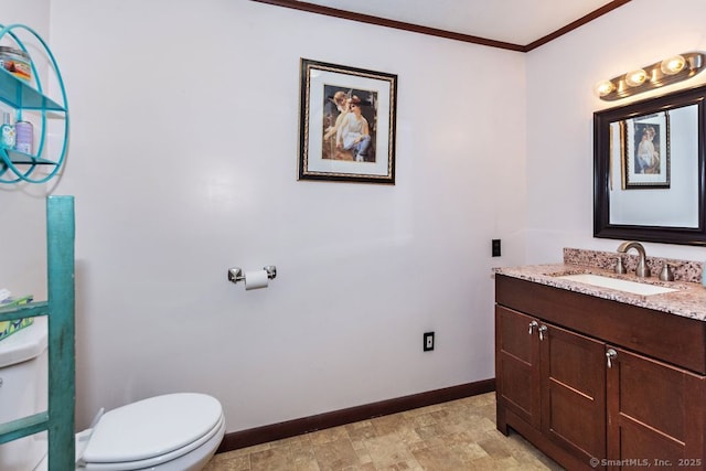 31 Bob White Way, Plainfield, CT 06354 - bathroom with vanity, ornamental molding, and stone finish flooring