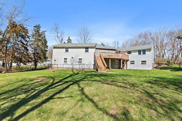 31 Bob White Way, Plainfield, CT 06354 - rear view of property featuring stairway and a deck