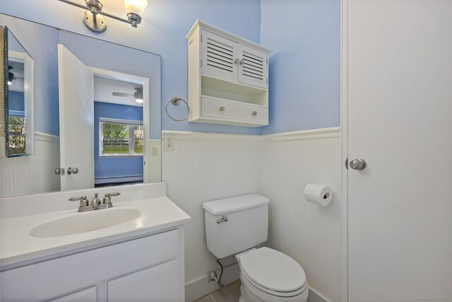 1060 New Haven Ave Apt 7, Milford, CT 06460 - bathroom featuring wainscoting and vanity