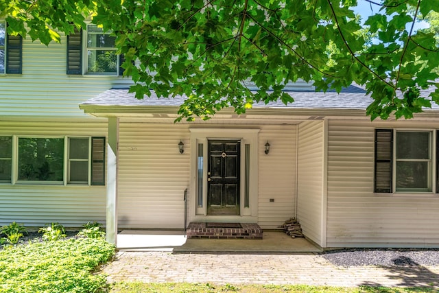 23 Bell Hill Rd, Washington, CT 06793 - property entrance with a shingled roof