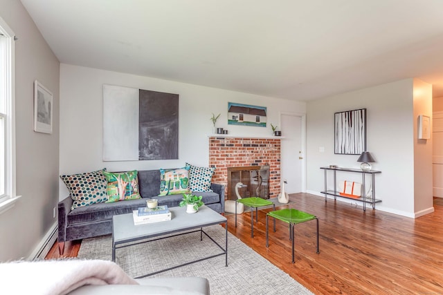 23 Bell Hill Rd, Washington, CT 06793 - living area featuring wood finished floors and a fireplace