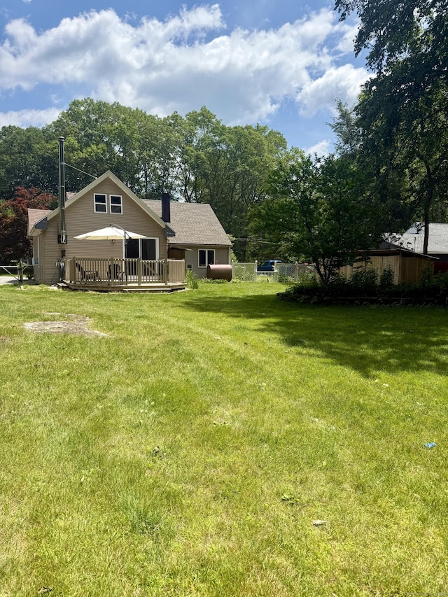13 Myrna Dr, Marlborough, CT 06447 - view of yard with a wooden deck