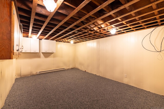 6 French St, Bristol, CT 06010 - finished below grade area featuring baseboard heating and carpet flooring