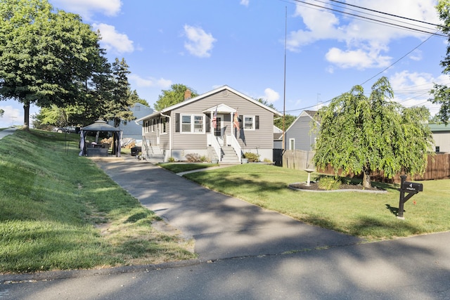 4 Warfield St, Milford, CT 06461 - view of front of property featuring a gazebo and a chimney