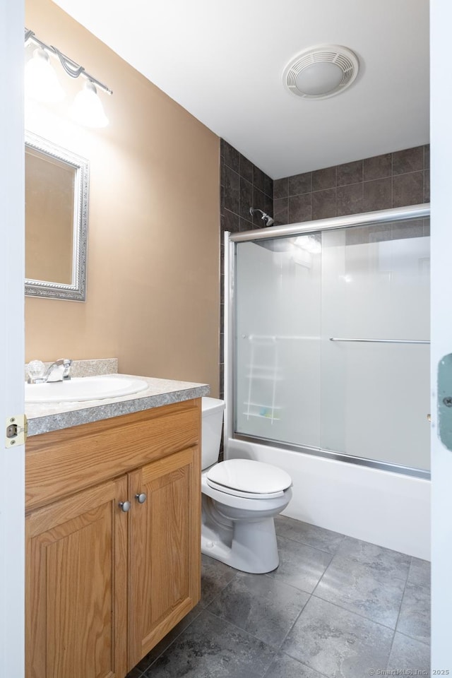 130 Bird Rd, Bristol, CT 06010 - full bathroom featuring vanity and shower / bath combination with glass door