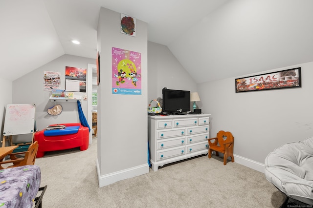 48 Godfrey St, Groton, CT 06340 - bedroom featuring vaulted ceiling and carpet