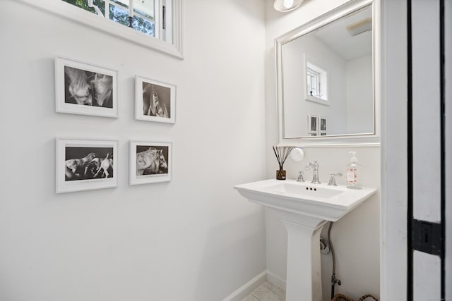 64 Red Top Dr, West Hartford, CT 06110 - bathroom featuring baseboards and a sink