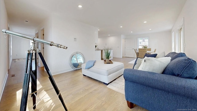 12 Woodland Dr, Milford, CT 06460 - living room with light wood-type flooring and recessed lighting