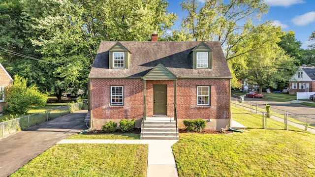 116 Morse St, Hamden, CT 06517 - new england style home featuring brick siding, a chimney, and a shingled roof