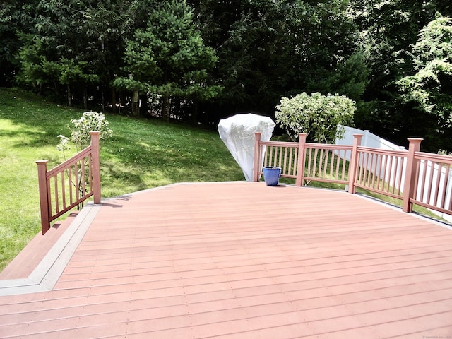17 Ridge View Ter, New Hartford, CT 06057 - wooden terrace featuring a yard