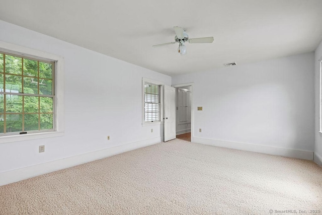 88 Powder Hill Rd, Middlefield, CT 06455 - spare room with light colored carpet and ceiling fan