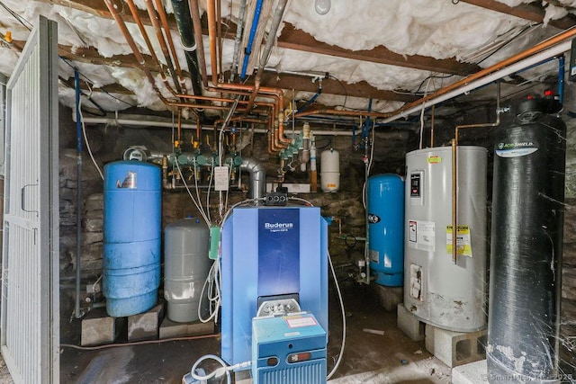 88 Powder Hill Rd, Middlefield, CT 06455 - utilities featuring electric water heater and a heating unit