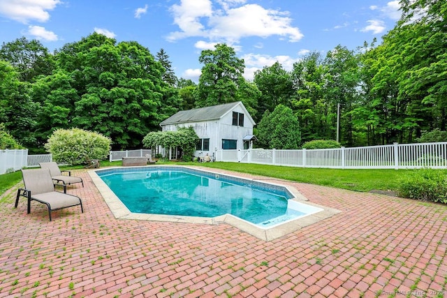 88 Powder Hill Rd, Middlefield, CT 06455 - view of swimming pool featuring a patio and a fenced backyard