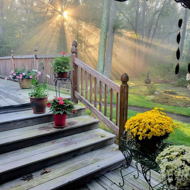 view of wooden deck