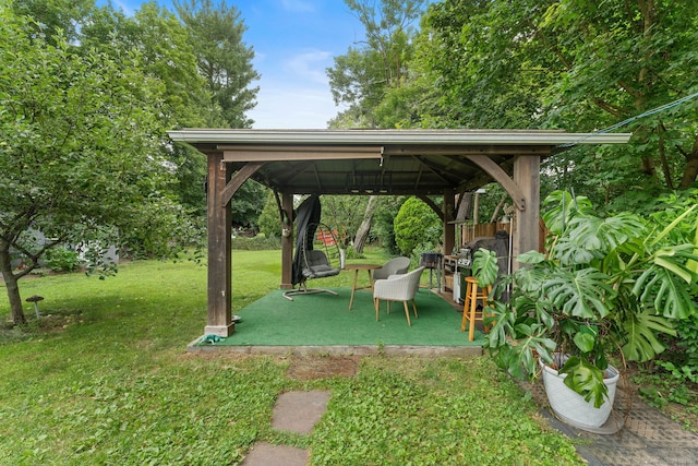 53 Columbus Ave, Bristol, CT 06010 - view of grassy yard with a gazebo