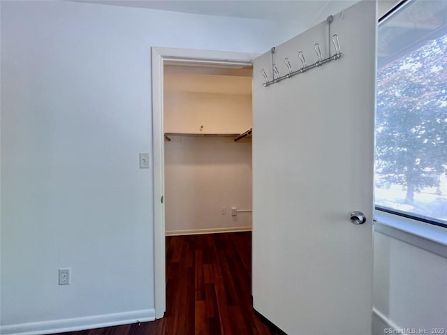296 Main Ave Unit 1, Norwalk, CT 06851 - hall with dark wood finished floors and baseboards