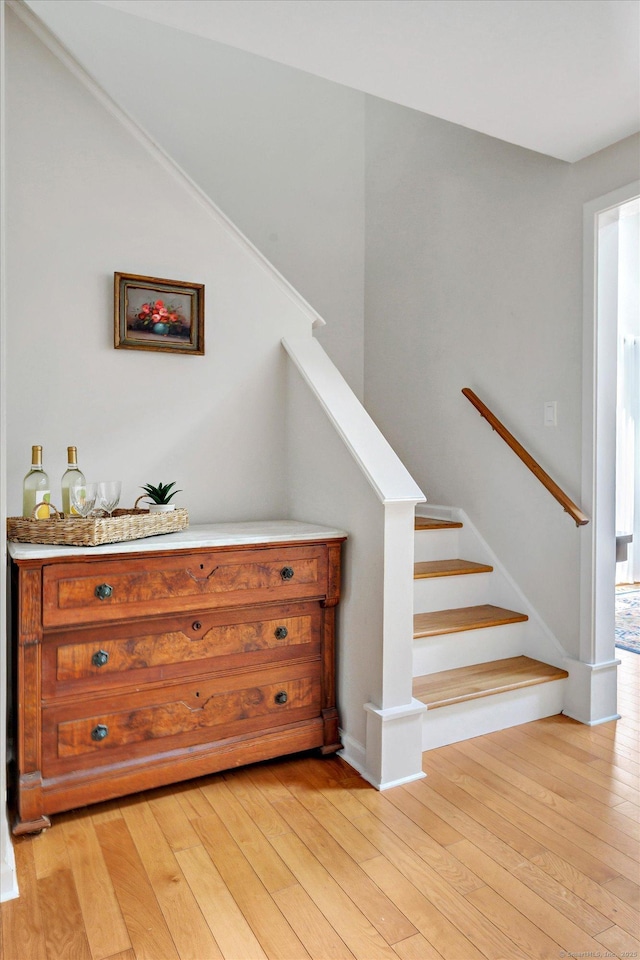 16 Juniper Cir Unit 16, Monroe, CT 06468 - stairway with wood-type flooring