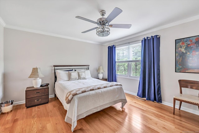 16 Juniper Cir Unit 16, Monroe, CT 06468 - bedroom featuring crown molding, light wood-style floors, and ceiling fan