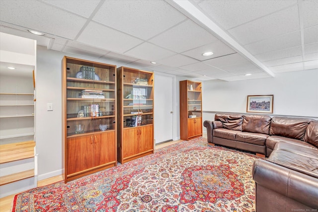 16 Juniper Cir Unit 16, Monroe, CT 06468 - living area with recessed lighting and a paneled ceiling