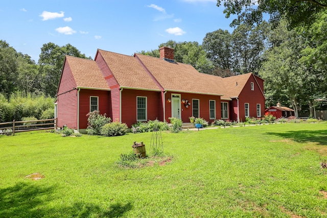 39 Beebe Rd, East Haddam, CT 06423 - view of front of property with a chimney and roof with shingles