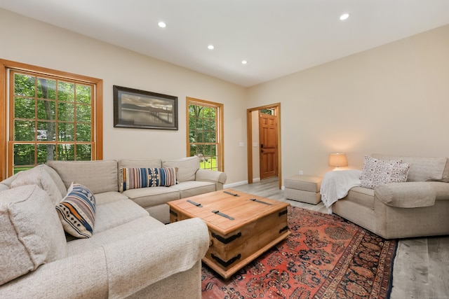 39 Beebe Rd, East Haddam, CT 06423 - living room with light wood-type flooring and recessed lighting
