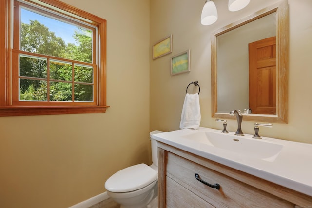 39 Beebe Rd, East Haddam, CT 06423 - half bathroom featuring vanity and toilet
