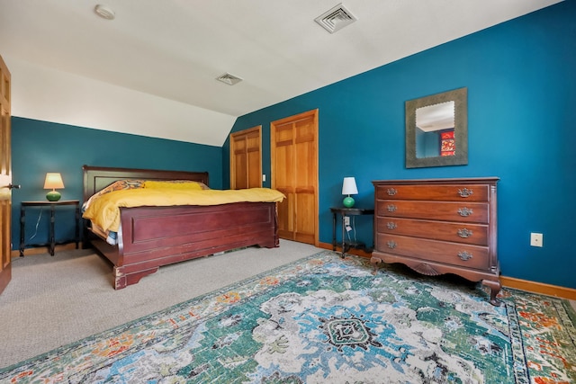 39 Beebe Rd, East Haddam, CT 06423 - carpeted bedroom featuring lofted ceiling and baseboards