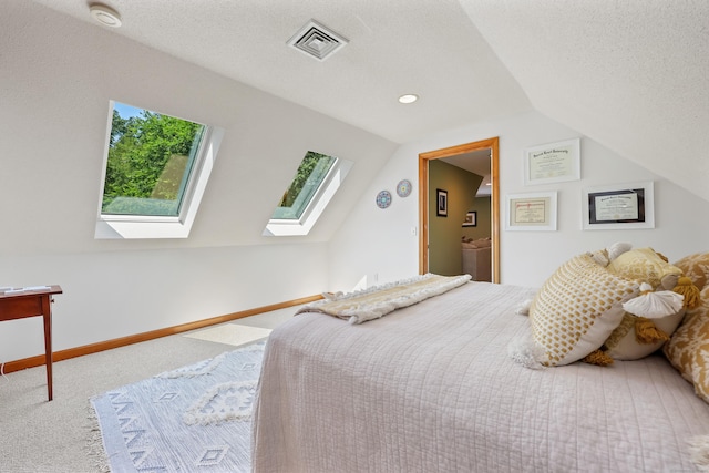 39 Beebe Rd, East Haddam, CT 06423 - bedroom with carpet, a skylight, and lofted ceiling