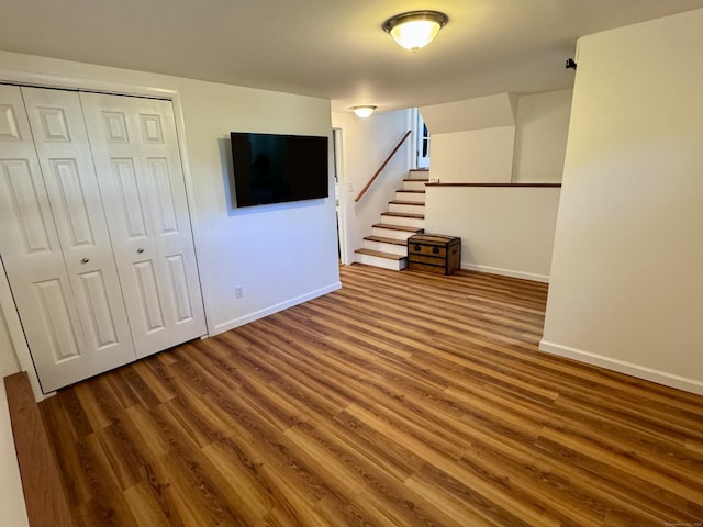 44 Coolidge St, Windsor Locks, CT 06096 - below grade area with wood finished floors and stairs