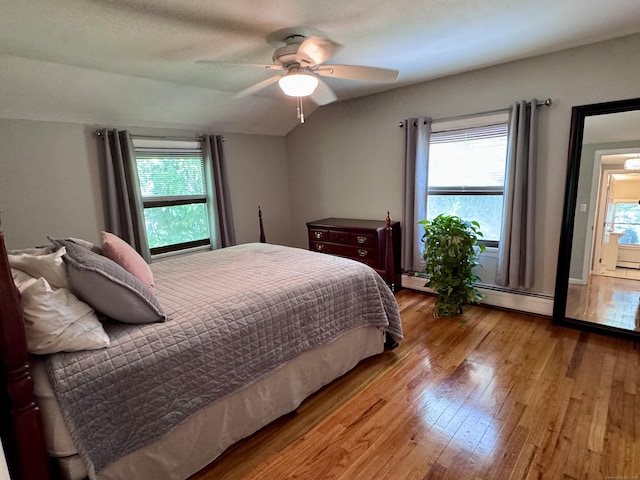 44 Coolidge St, Windsor Locks, CT 06096 - bedroom with wood finished floors, ceiling fan, and a baseboard radiator