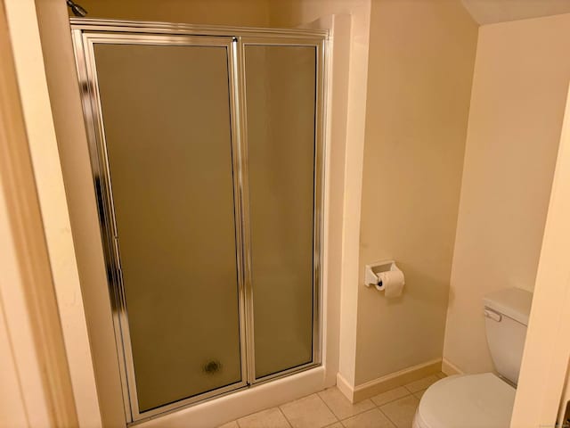 2 Apple Blossom Ln, East Lyme, CT 06357 - bathroom with a stall shower and tile patterned floors