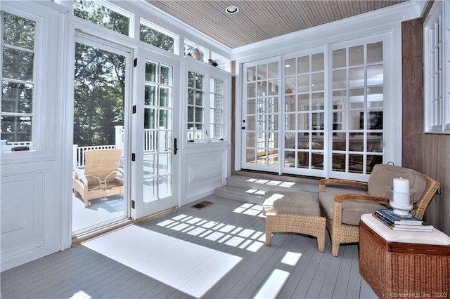 30 Soundview Farm Rd, Weston, CT 06883 - doorway featuring crown molding and hardwood / wood-style floors