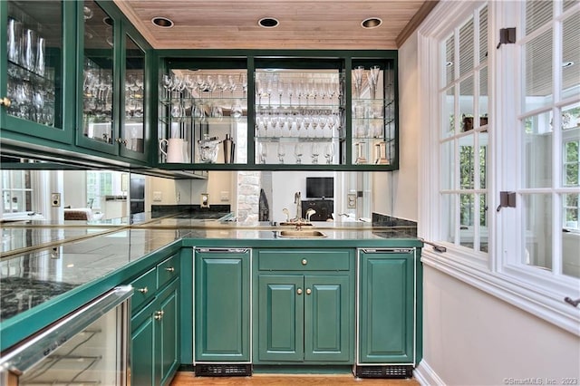 30 Soundview Farm Rd, Weston, CT 06883 - bar area with wine cooler