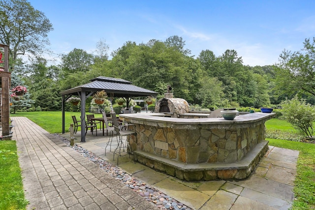 101 Golden Hill St, Trumbull, CT 06611 - view of patio / terrace featuring a gazebo