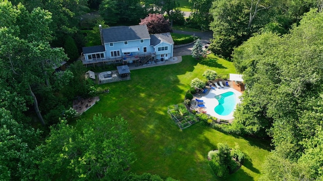 101 Golden Hill St, Trumbull, CT 06611 - aerial view of property and surrounding area with a pool area