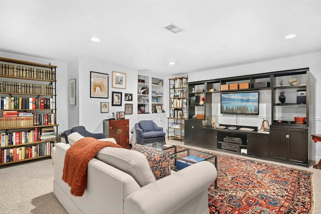312 Elm St Apt 9, New Canaan, CT 06840 - living room with carpet floors and recessed lighting